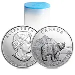 2011 1 oz Canadian Grizzly Bear Wildlife Series Silver Coin BU