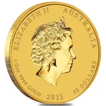 2013 1/2 oz Gold Lunar Year of The Snake BU Australia Perth Mint