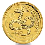 2013 1 oz Gold Lunar Year of The Snake BU Australia Perth Mint In Cap
