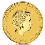2013 1 oz Gold Lunar Year of The Snake BU Australia Perth Mint In Cap