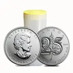 2013 1 oz Silver Canadian Maple Leaf 25th Anniversary Coin