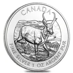 Default 2013 1 oz Silver Canadian Pronghorn Antelope - Wildlife Series BU