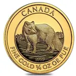 2014 1/4 oz $10 Canadian Gold Arctic Fox .9999 Fine BU (Sealed)