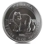 2014 1.5 oz Canadian Silver Arctic Fox $8 Coin .9999 Fine BU