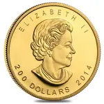 2014 1 oz Canadian Gold Howling Wolf - Call of the Wild .99999 Fine BU (In Cap)