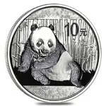 2015 1 oz Chinese Silver Panda 10 Yuan .999 Fine BU