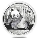 2015 1 oz Chinese Silver Panda 10 Yuan .999 Fine BU