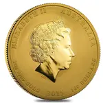 2015 1 oz Gold Lunar Year of the Goat BU Australia Perth Mint Series II In Cap