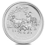 Australian 2015 1 oz Silver Lunar Year of The Goat BU Australian Perth Mint In Cap