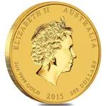 2015 2 oz Gold Lunar Year of The Goat BU Australia Perth Mint In Cap