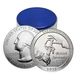 2015 5 oz Silver America the Beautiful ATB Saratoga National Park Coin