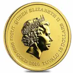 2016 1/10 oz Gold Tuvalu Pearl Harbor Perth Mint .9999 $15 Coin BU