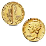 2016 1/10 oz Mercury Dime Centennial Gold Coin NGC SP 70 ER 100th Ann