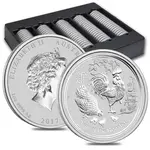 2017 1 oz Silver Lunar Year of The Rooster BU Australian Perth Mint In Cap