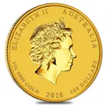2018 1 oz Gold Lunar Year of The Dog BU Australia Perth Mint