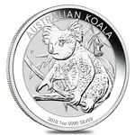 2018 1 oz Silver Australian Koala Perth Mint .9999 Fine BU In Cap