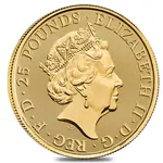 2018 Great Britain 1/4 oz Gold Queen's Beasts (Black Bull) Coin .9999 Fine BU