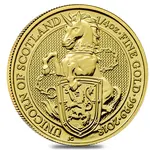 2018 Great Britain 1/4 oz Gold Queen's Beast (Unicorn of Scotland) Coin .9999 Fine BU
