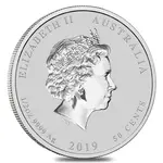 2019 1/2 oz Silver Lunar Year of The Pig BU Australian Perth Mint In Cap