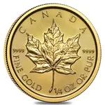 Canadian 2019 1/4 oz Canadian Gold Maple Leaf $10 Coin .9999 Fine BU (Sealed)