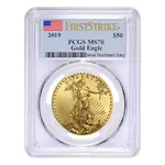 2019 1 oz Gold American Eagle PCGS MS 70 First Strike