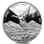 Mexican 2019 1 oz Mexican Silver Libertad Coin .999 Fine Proof (In Cap)