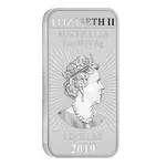 2019 1 oz Silver Australian Dragon Coin Bar $1 BU