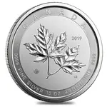 Canadian 2019 10 oz Canadian Magnificent Silver Maple Leaf .9999 Fine $50 Coin BU (In Cap)