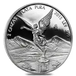 Mexican 2019 2 oz Mexican Silver Libertad Coin .999 Fine Proof (In Cap)