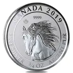 2019 3/4 oz Canadian Wild Horse Reverse Proof Silver Coin .9999 Fine