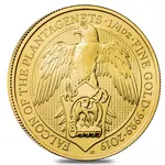 British 2019 Great Britain 1/4 oz Gold Queen's Beasts (Falcon) Coin .9999 Fine BU