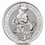 British 2019 Great Britain 1 oz Platinum Queen's Beasts (Black Bull) Coin .9995 Fine BU