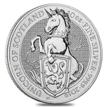 2019 Great Britain 10 oz Silver Queen's Beasts (Unicorn of Scotland) Coin .9999 Fine BU In Cap