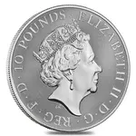 2019 Great Britain 10 oz Silver Queen's Beasts (Unicorn of Scotland) Coin .9999 Fine BU In Cap