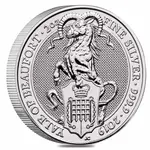 British 2019 Great Britain 2 oz Silver Queen's Beasts (Yale) Coin .9999 Fine BU