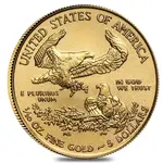 2020 1/10 oz Gold American Eagle $5 Coin BU