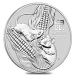 Australian 2020 1/2 oz Silver Lunar Year of The Mouse / Rat BU Australian Perth Mint In Cap