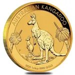 Australian 2020 1/4 oz Australian Gold Kangaroo Perth Mint Coin .9999 Fine BU In Cap