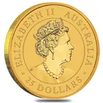 2020 1/4 oz Australian Gold Kangaroo Perth Mint Coin .9999 Fine BU In Cap