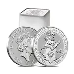 2020 Great Britain 2 oz Silver Queen's Beasts White Lion of Mortimer Coin .9999 Fine BU