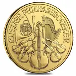 Austrian 2021 1/10 oz Austrian Gold Philharmonic Coin BU