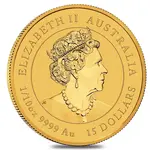 2021 1/10 oz Gold Lunar Year of The Ox BU Australia Perth Mint In Cap