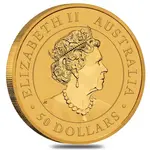 2021 1/2 oz Australian Gold Kangaroo Perth Mint Coin .9999 Fine BU In Cap