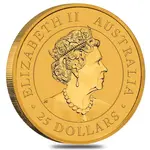 2021 1/4 oz Australian Gold Kangaroo Perth Mint Coin .9999 Fine BU In Cap