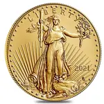 2021 1/4 oz Gold American Eagle $10 Coin BU Type 2