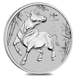 2021 1 oz Platinum Lunar Year of The Ox BU Australia Perth Mint In Cap