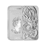 Australian 2021 1 oz Silver Australian Dragon Coin Bar $1 BU