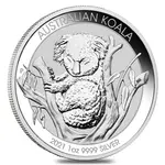 2021 1 oz Silver Australian Koala Perth Mint .9999 Fine BU In Cap