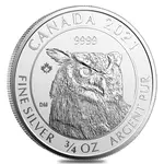 Default 2021 3/4 oz Canadian Great Horned Owl Reverse Proof Silver Coin .9999 Fine