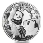 Chinese 2021 30 gram Chinese Silver Panda 10 Yuan .999 Fine BU